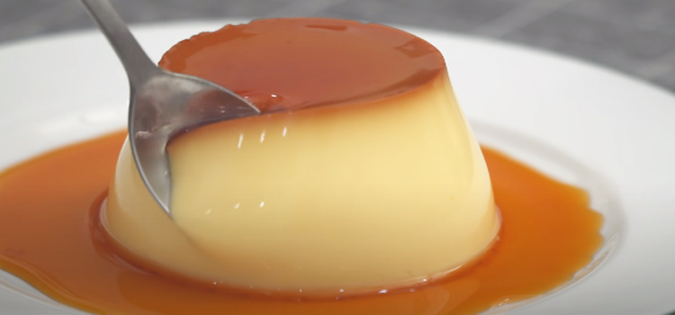 Close Up Shot of Caramel Custard Pudding